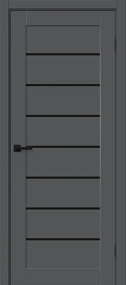 Фото Межкомнатная дверь Браво-22 Black Shine Stormy Silk BR5501